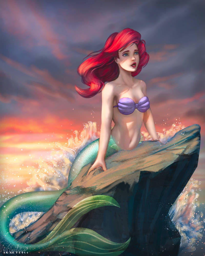 ariel singing the final note Blank Meme Template