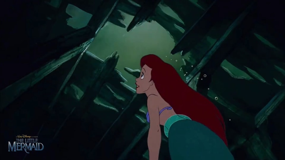 ariel swimming up Blank Meme Template