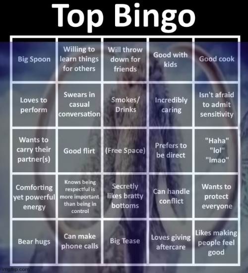 Top Bingo | image tagged in top bingo | made w/ Imgflip meme maker