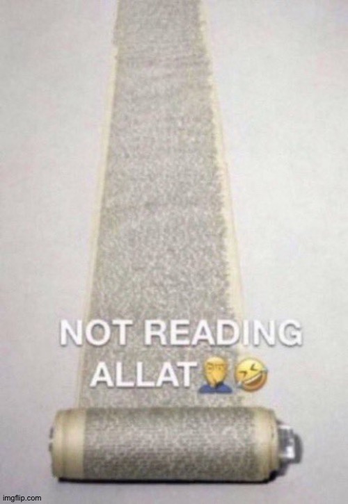 Not Reading Allat | image tagged in not reading allat | made w/ Imgflip meme maker