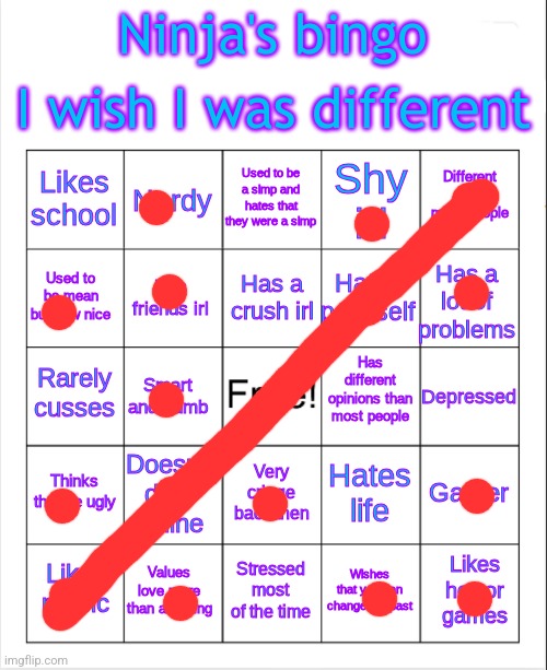 Ninja's newer bingo | image tagged in ninja's newer bingo | made w/ Imgflip meme maker