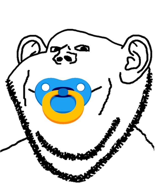 Impjak with pacifier Blank Meme Template