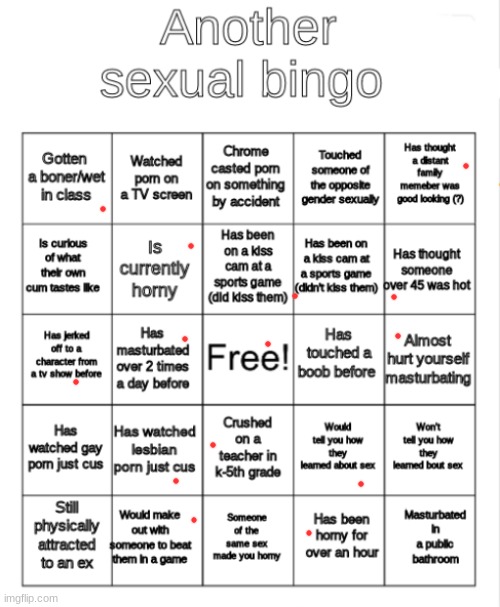 ermmm what | image tagged in horny bingo | made w/ Imgflip meme maker