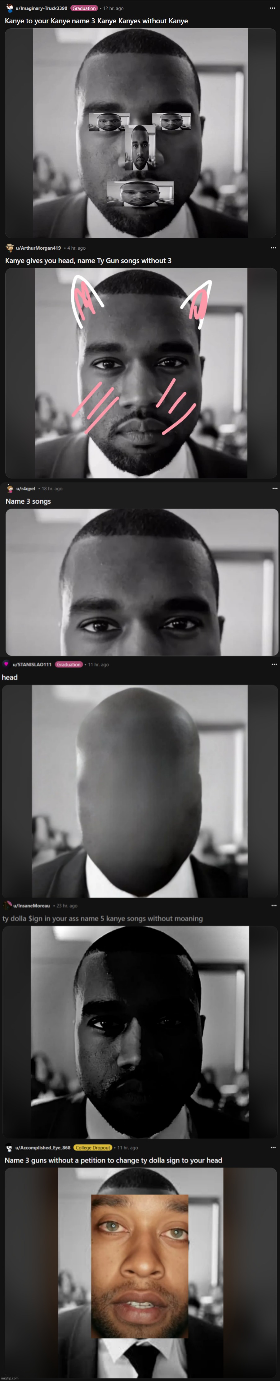 what is going on in the kanye subreddit | made w/ Imgflip meme maker