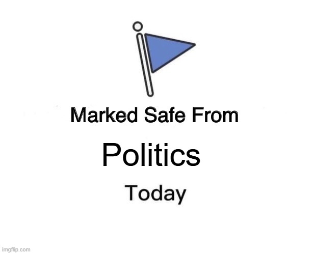 Stay away from politics | Politics | image tagged in memes,marked safe from | made w/ Imgflip meme maker