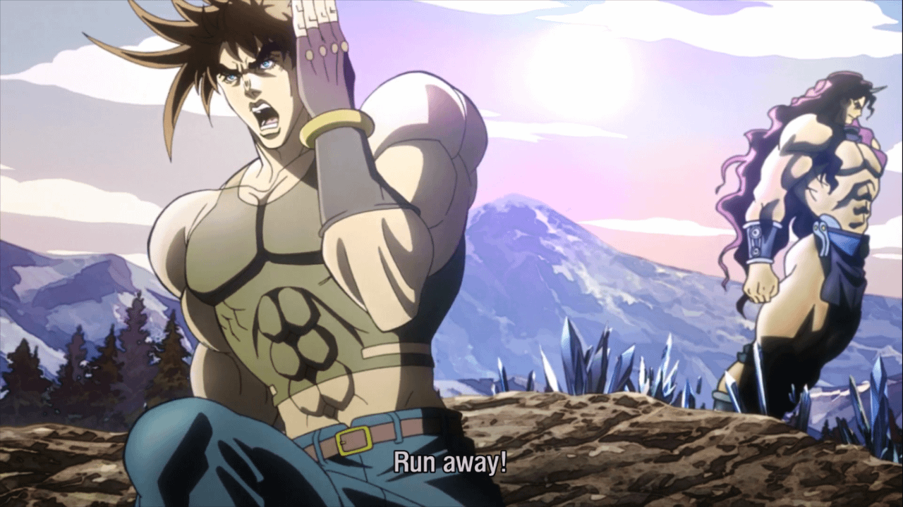 Jojo run away Blank Meme Template