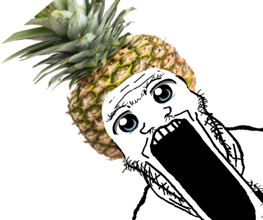 Anine eyes pineapple soyjak Blank Meme Template