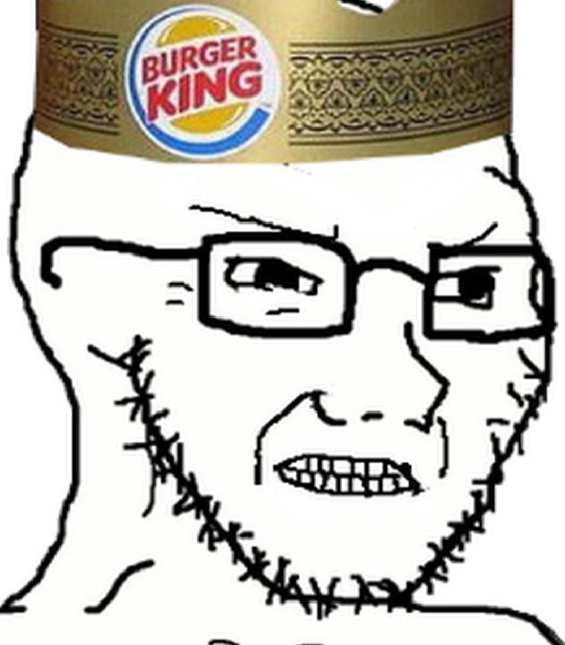 Burger King soyjak Blank Meme Template