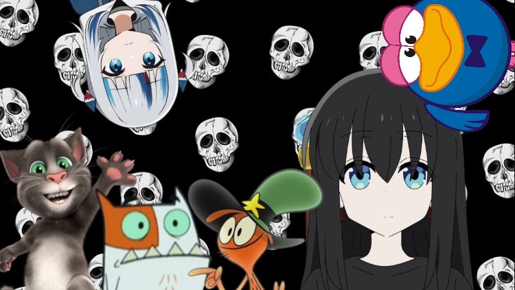 High Quality Goth Bocchi (Banner) Blank Meme Template