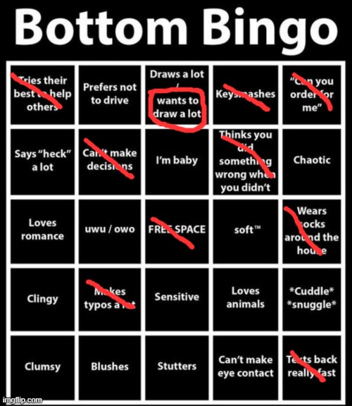 i dont drive (too young), but if i could then i would constantly | image tagged in bottom bingo | made w/ Imgflip meme maker