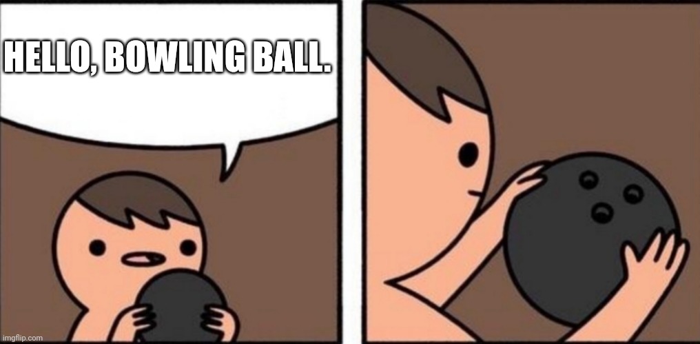 He knows what it is, HE FINALLY KNOWS ! | HELLO, BOWLING BALL. | image tagged in magic 8 ball am i stupid,bowling ball,whoa,tag | made w/ Imgflip meme maker