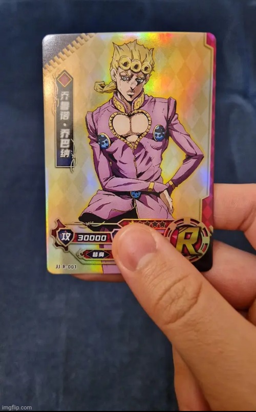JoJos have trading cards apparantly | made w/ Imgflip meme maker
