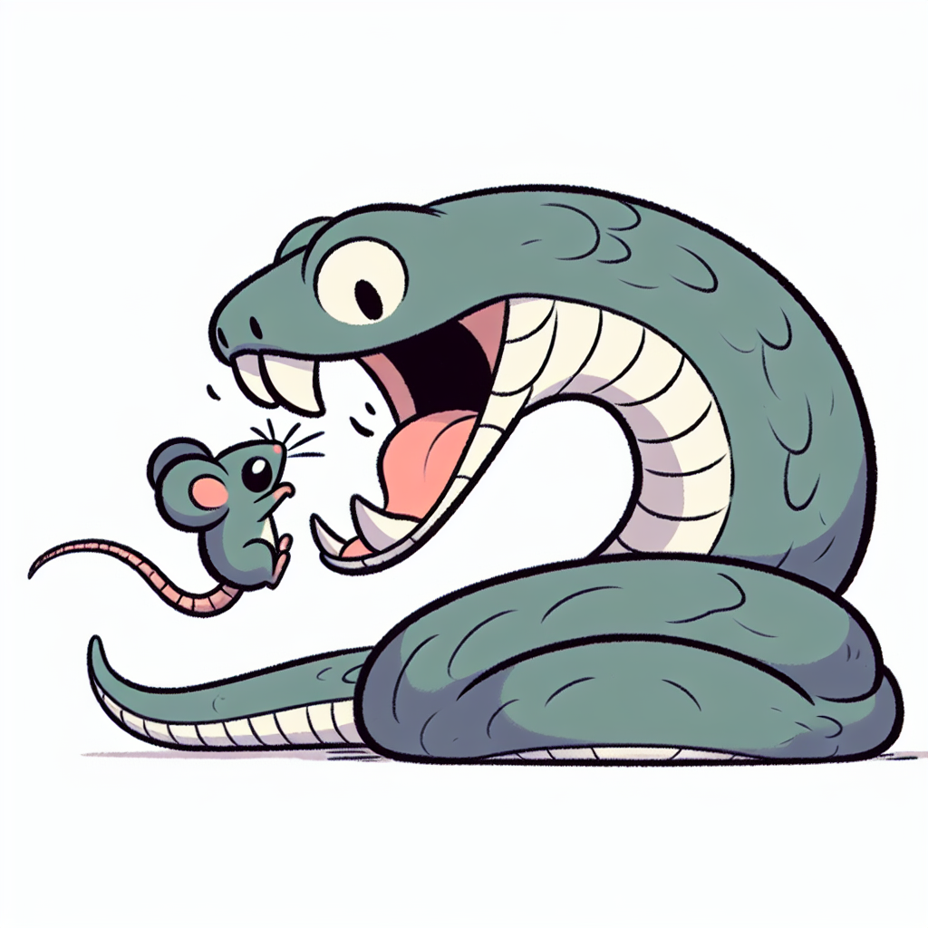 snake eating a mouse Blank Meme Template