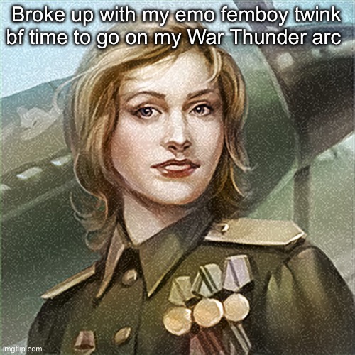 Neko War Thunder icon | Broke up with my emo femboy twink bf time to go on my War Thunder arc | image tagged in neko war thunder icon | made w/ Imgflip meme maker