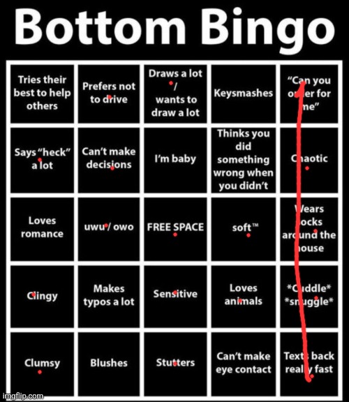 Except dogs. | image tagged in bottom bingo | made w/ Imgflip meme maker