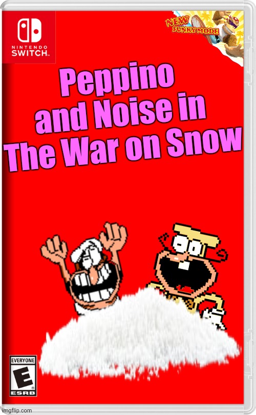 Snow War | Peppino and Noise in The War on Snow | image tagged in nintendo switch | made w/ Imgflip meme maker