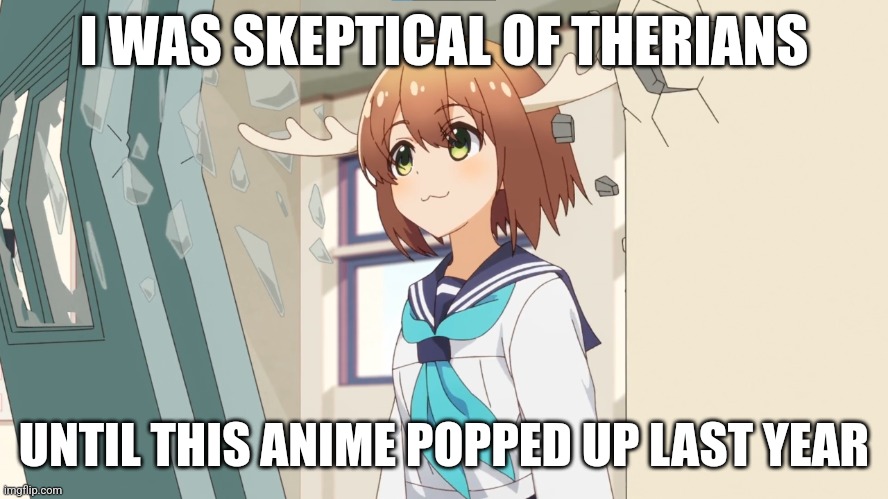 nokotan | I WAS SKEPTICAL OF THERIANS; UNTIL THIS ANIME POPPED UP LAST YEAR | image tagged in nokotan,anime,furry,therian,anime girl,memes | made w/ Imgflip meme maker