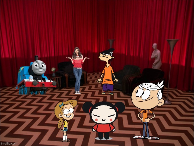 The Black Lodge (TLH Edition) | image tagged in thomas the tank engine,the loud house,lincoln loud,nickelodeon,cartoon network,ed edd n eddy | made w/ Imgflip meme maker