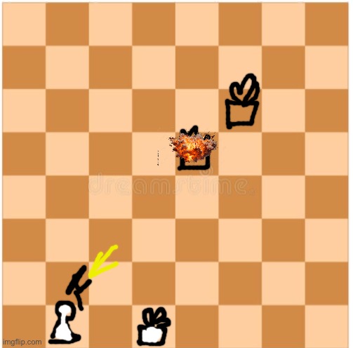 Killer pawn from San Diego | image tagged in chess board | made w/ Imgflip meme maker