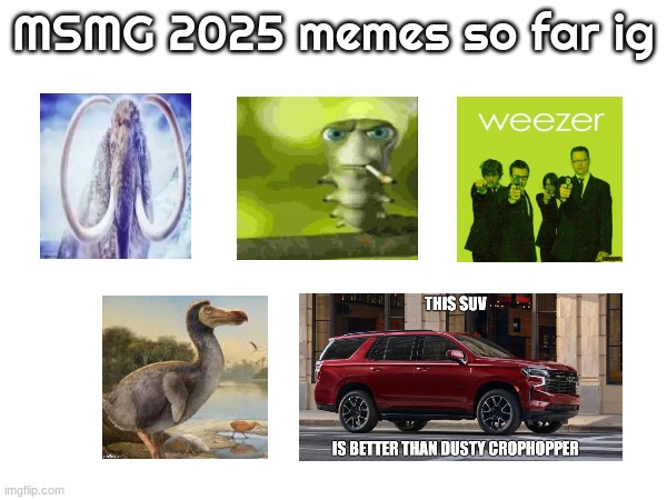 (ignore the SUV) | MSMG 2025 memes so far ig | made w/ Imgflip meme maker