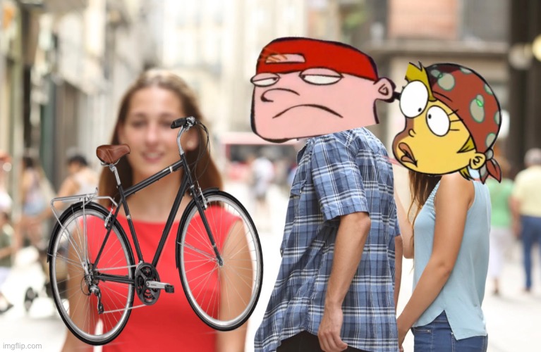 Romantic Bike-friend in pain LOL | image tagged in meme,ed edd n eddy,nazz,cartoon network | made w/ Imgflip meme maker