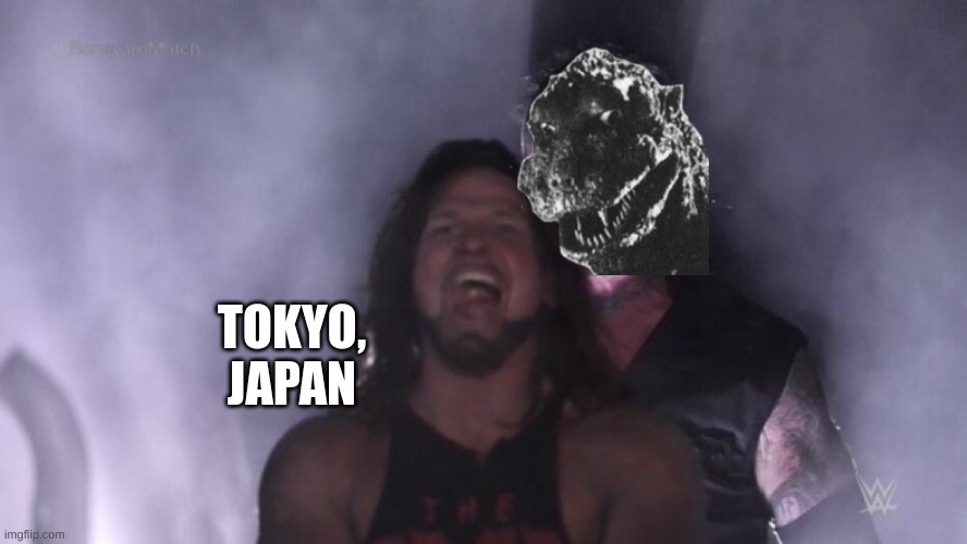 Just another day in Tokyo | TOKYO, JAPAN | image tagged in aj styles undertaker | made w/ Imgflip meme maker