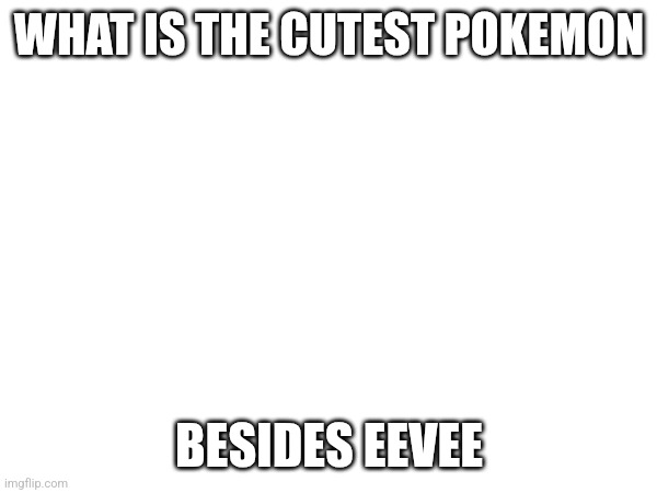 WHAT IS THE CUTEST POKEMON; BESIDES EEVEE | made w/ Imgflip meme maker