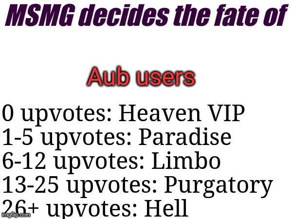 MSMG decides | Aub users | image tagged in msmg decides,msmg,memes | made w/ Imgflip meme maker