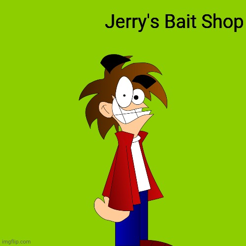 You Know the Place | Jerry's Bait Shop | image tagged in blank brat album cover,weird al yankovic | made w/ Imgflip meme maker