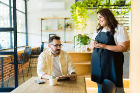 Man and Fat Waitress Blank Meme Template