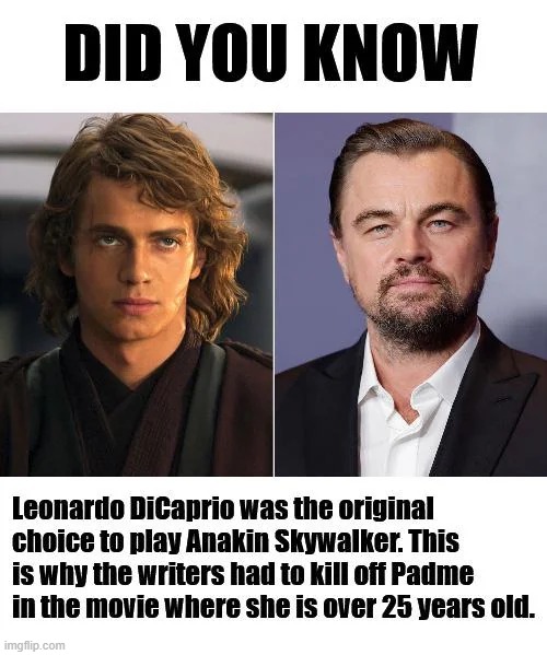 Fun Star Wars Fact | image tagged in star wars | made w/ Imgflip meme maker