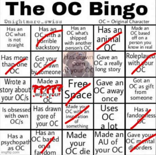 Joining the bandwagon | image tagged in the oc bingo | made w/ Imgflip meme maker