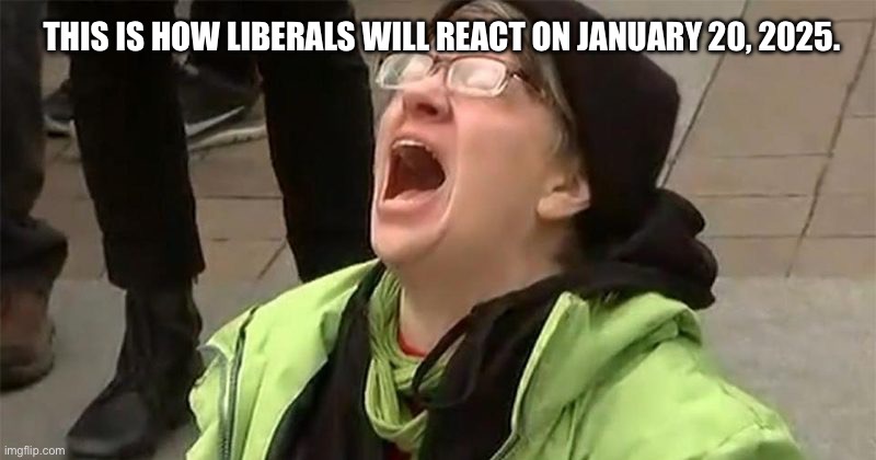 Liberals on January 20, 2025 | THIS IS HOW LIBERALS WILL REACT ON JANUARY 20, 2025. | image tagged in crying liberal,liberals,anti trump,trump,donald trump,funny | made w/ Imgflip meme maker