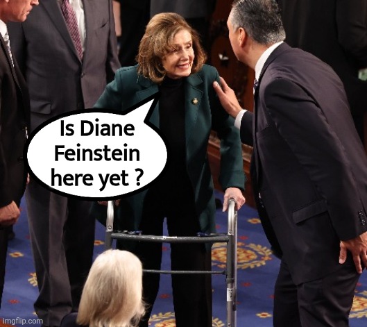 Is Diane Feinstein here yet ? | made w/ Imgflip meme maker