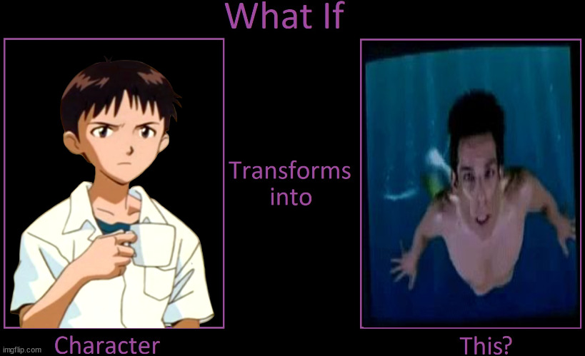 what if shinji ikari transform into a merman ? | image tagged in what if blank character transforms into this,shinji ikari,merman,anime meme,neon genesis evangelion,what if | made w/ Imgflip meme maker