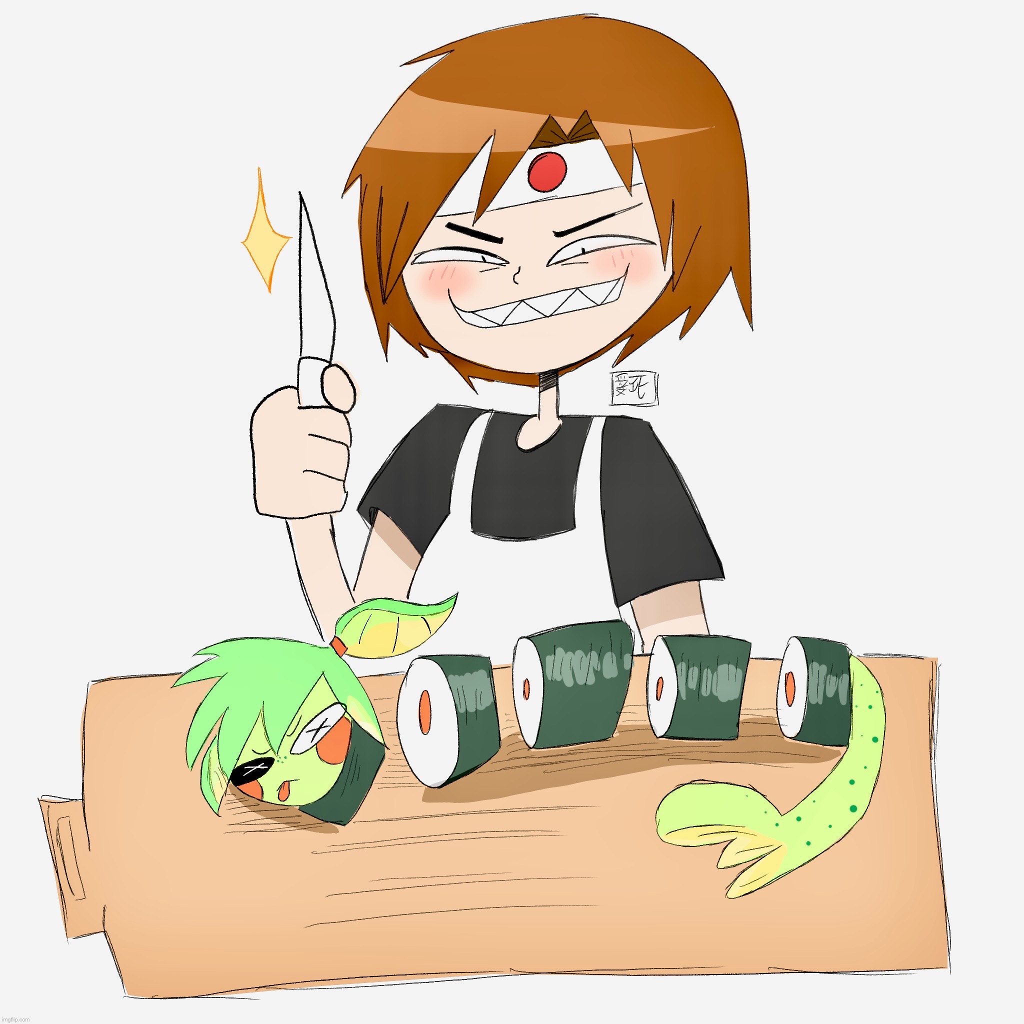 Killing twitter artists OCs day 1: Shmoki | made w/ Imgflip meme maker