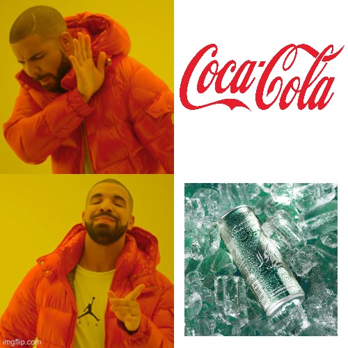 SAY NO TO COCA-COLA! Try MILAF Cola (KSA) instead! | image tagged in memes,drake hotline bling,boycott cocacola | made w/ Imgflip meme maker