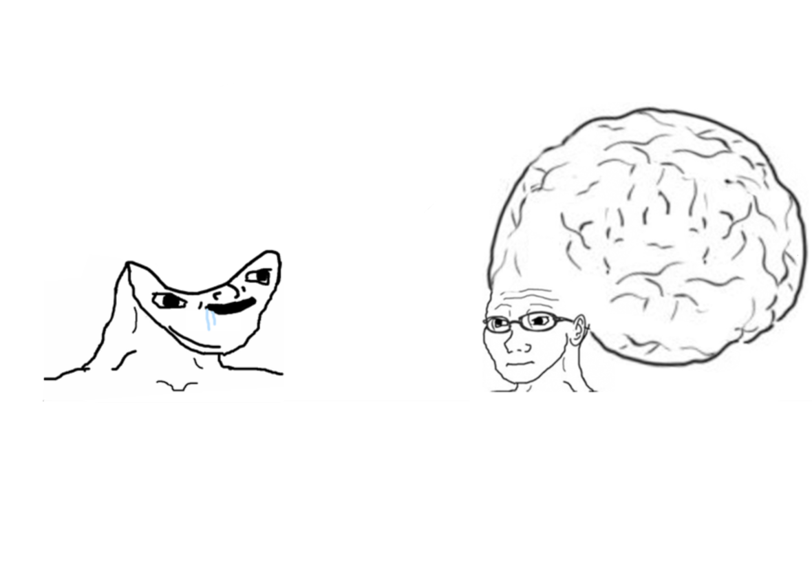 big brain wojak Blank Meme Template