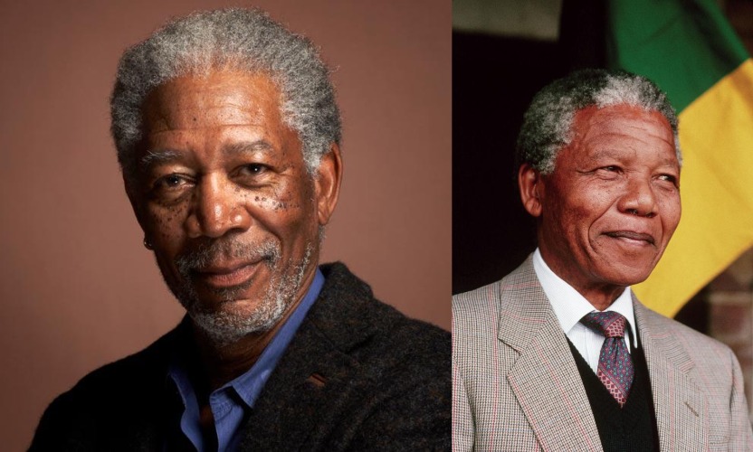 Is it just me or did I used to think that these two were the same people | image tagged in morgan freeman,nelson mandela | made w/ Imgflip meme maker