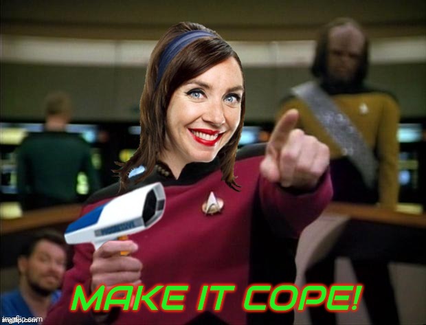 ChumpChange's Make It Flo | MAKE IT COPE! | image tagged in chumpchange's make it flo | made w/ Imgflip meme maker