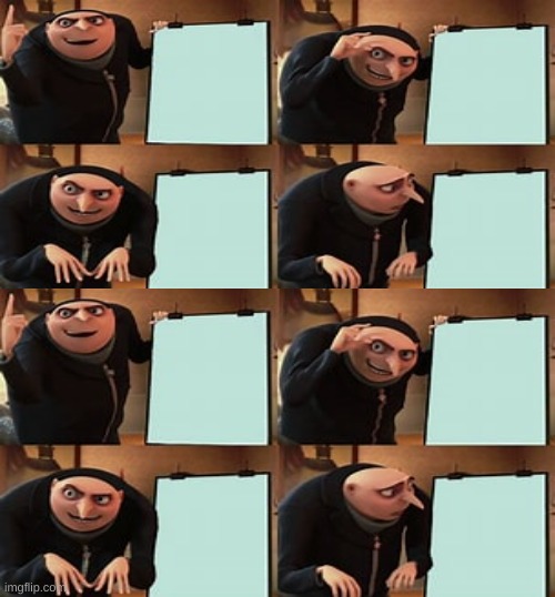 High Quality gru's plan 8 panel editon Blank Meme Template