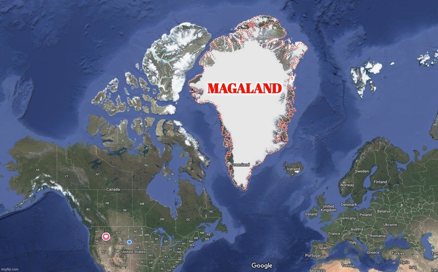 Welcome to MAGALAND! | image tagged in maga,greenland,make america great again,donald trump approves,cnn spins trump news,yuge | made w/ Imgflip meme maker