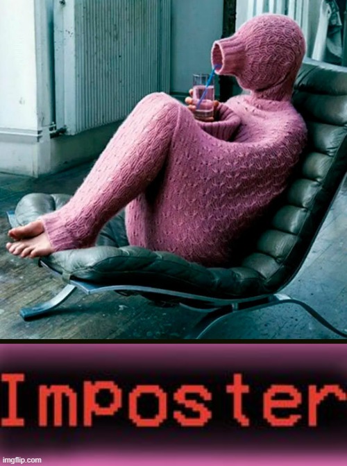 image tagged in funny memes,funny sweater,among us,imposter | made w/ Imgflip meme maker