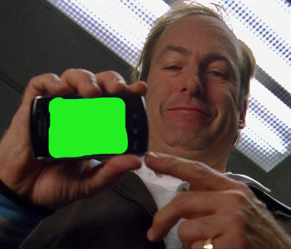 High Quality Saul with phone Blank Meme Template