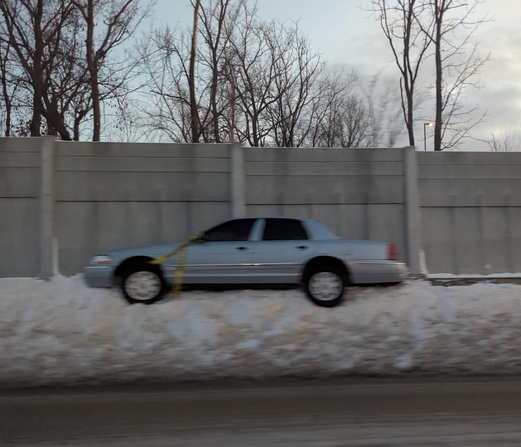 Jan 2025 STL Snow Crown Vic Blank Meme Template