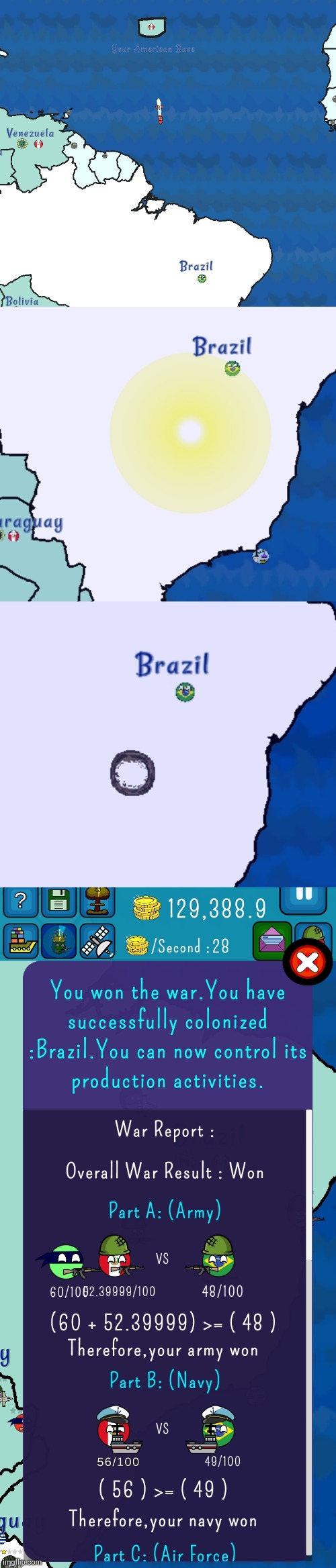 I just nuked Brazil and colonized it lol | image tagged in brazil,dictators no peace | made w/ Imgflip meme maker