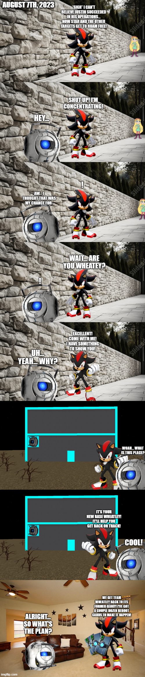 Wheatley meets Shadow (August 7, 2023) | AUGUST 7TH, 2023 | made w/ Imgflip meme maker