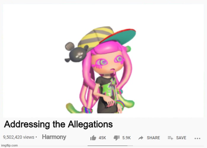 youtube video template | Addressing the Allegations; Harmony | image tagged in youtube video template | made w/ Imgflip meme maker