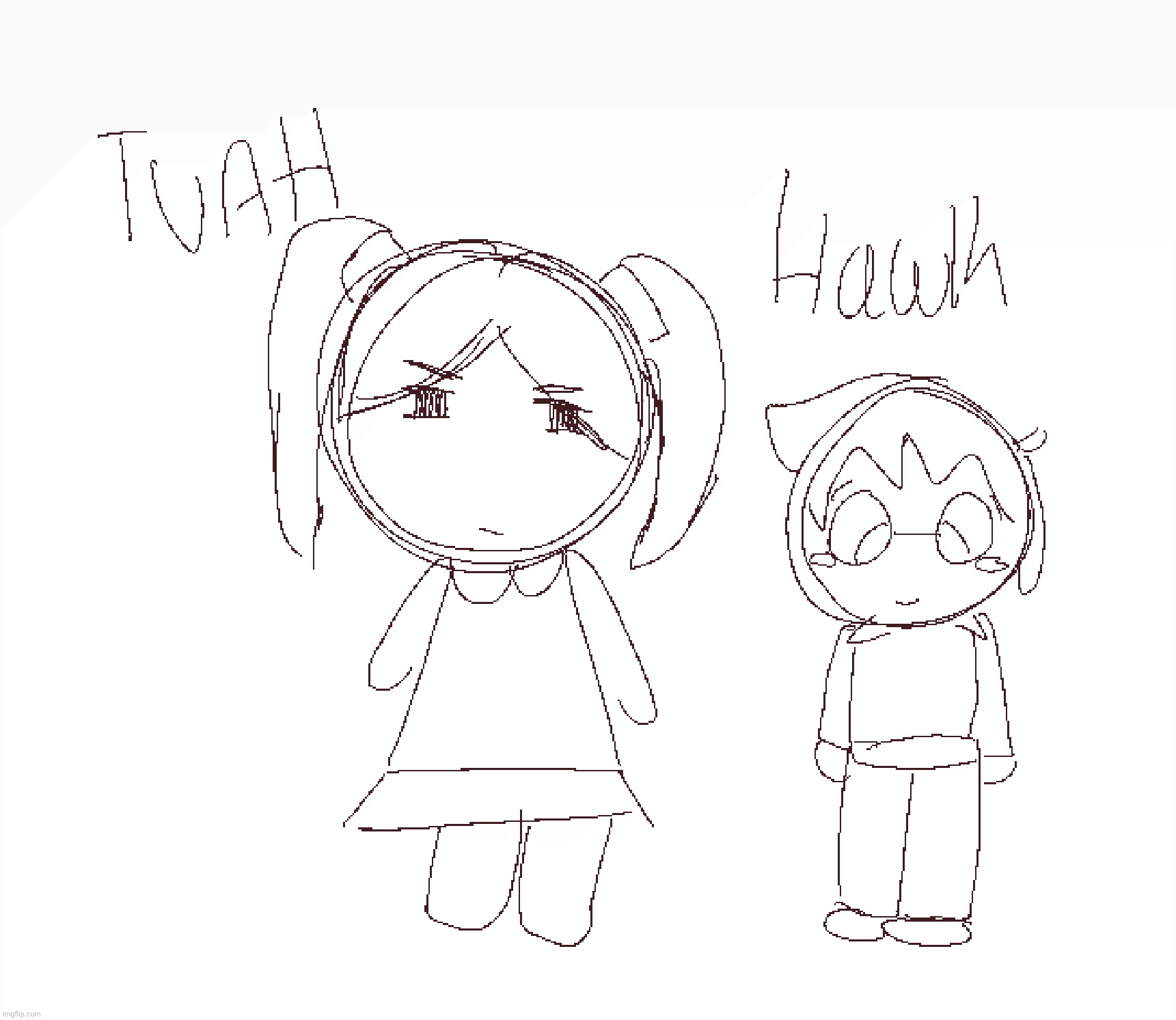 Peter and mikus children, Hawk and Tuah | made w/ Imgflip meme maker