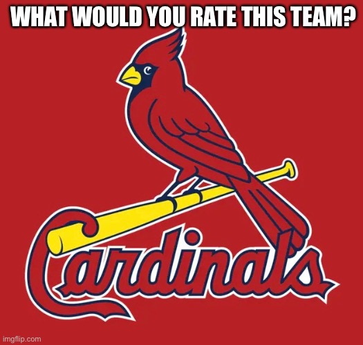 Day 6. | WHAT WOULD YOU RATE THIS TEAM? | image tagged in cardinals,st louis | made w/ Imgflip meme maker